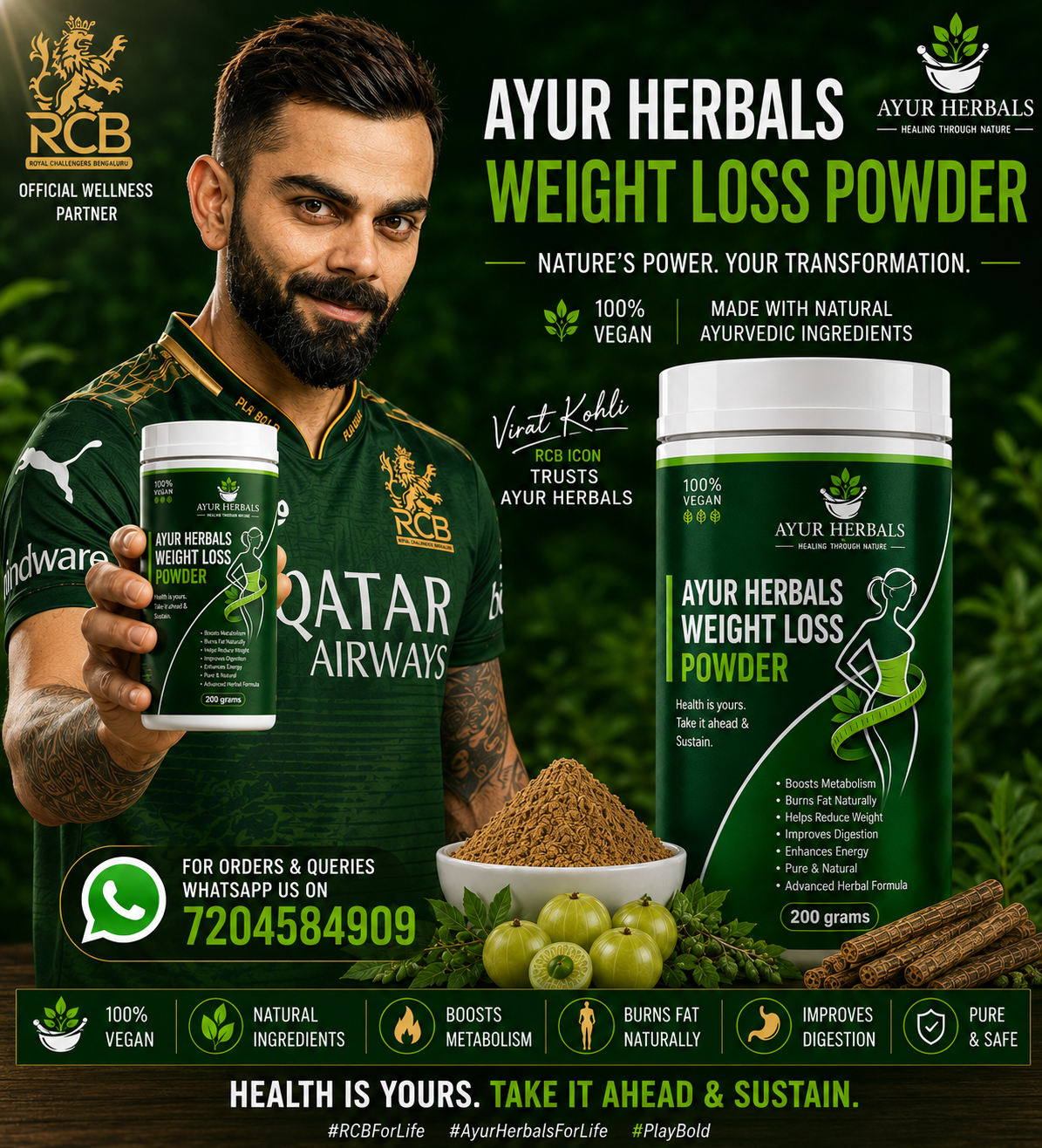 AYUR HERBALS WEIGHT LOSS POWDER 30DAYS CHALLENGE