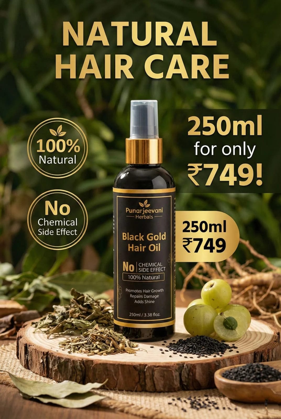 Black Gold Hair Oil-100% Effective Hair Oil